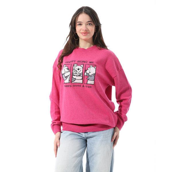 Round_Neck_Long_Sleeves_Sweatshirt_-_Fuchsia