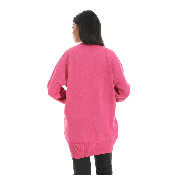 Embrodried_Happy_Shapes_Long_Sleeves__Pullover_Fuchsia