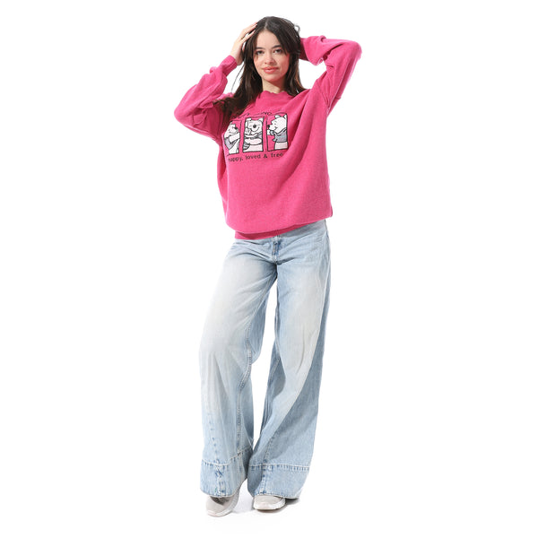 Round_Neck_Long_Sleeves_Sweatshirt_-_Fuchsia