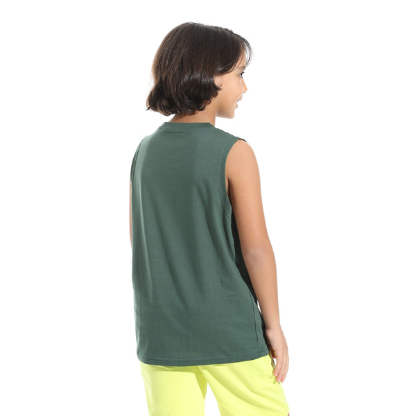 Cut_Sleeves_Loose_Fit_Basic_T-Shirt_-_Green