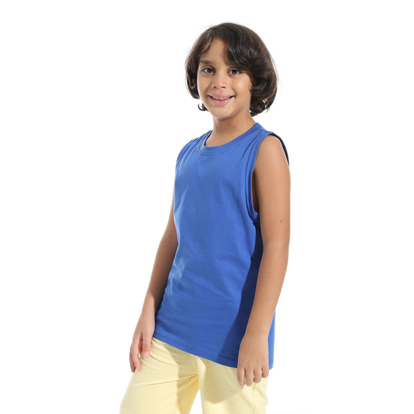 Cut_Sleeves_Loose_Fit_Basic_T-Shirt_-_Blue