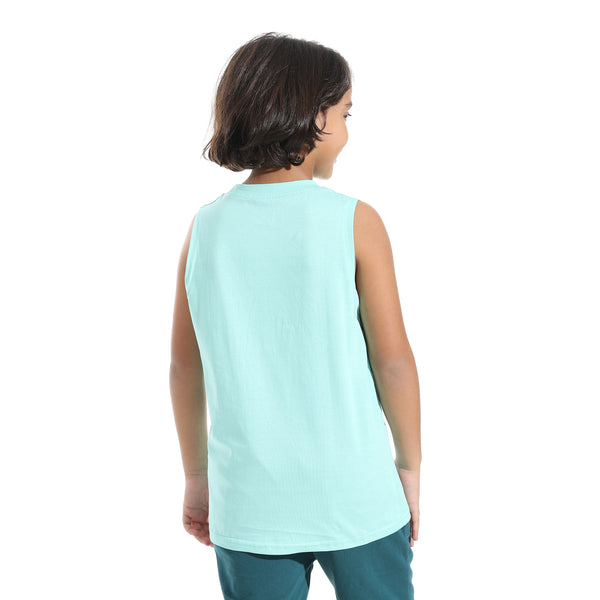 Cut_Sleeves_Loose_Fit_Basic_T-Shirt_-_Aqua_Blue