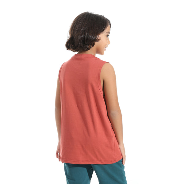 Cut_Sleeves_Loose_Fit_Basic_T-Shirt_-_Dark_Rose