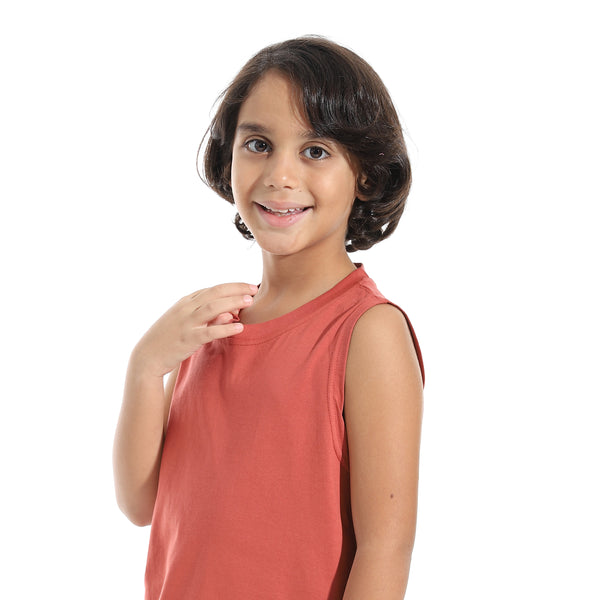 Cut_Sleeves_Loose_Fit_Basic_T-Shirt_-_Dark_Rose
