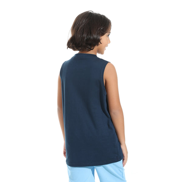Cut_Sleeves_Loose_Fit_Basic_T-Shirt_-_Navy_Blue