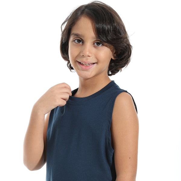 Cut_Sleeves_Loose_Fit_Basic_T-Shirt_-_Navy_Blue