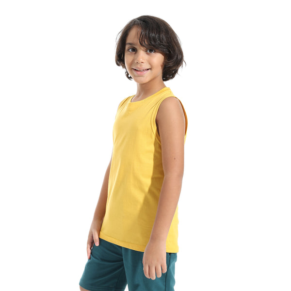 Cut_Sleeves_Loose_Fit_Basic_T-Shirt_-_Mustard_Yellow