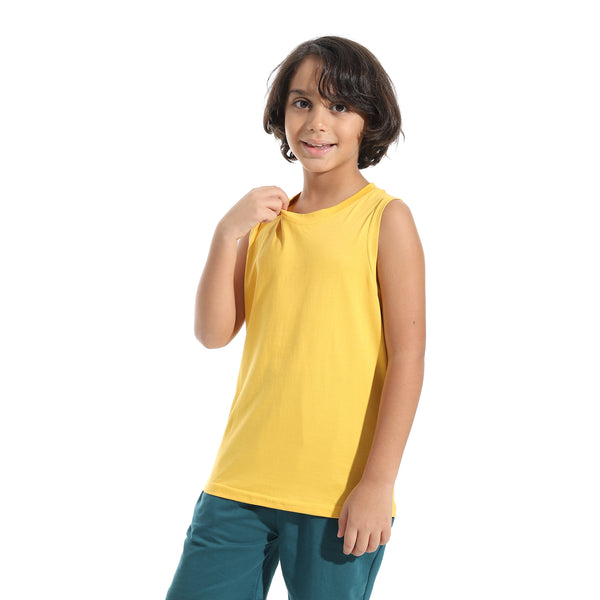 Cut_Sleeves_Loose_Fit_Basic_T-Shirt_-_Mustard_Yellow