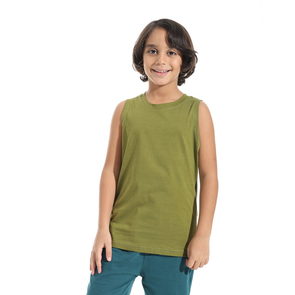 Cut_Sleeves_Loose_Fit_Basic_T-Shirt_-_Olive