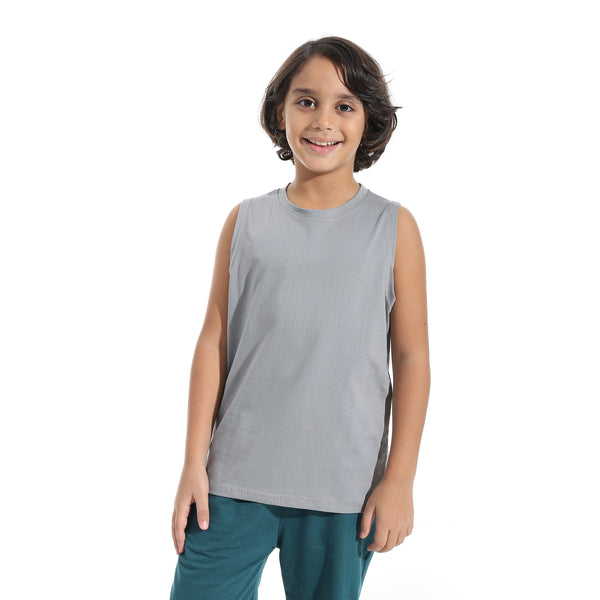 Cut_Sleeves_Loose_Fit_Basic_T-Shirt_Ash_Grey