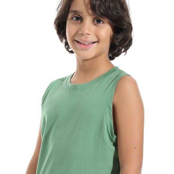 Cut_Sleeves_Loose_Fit_Basic_T-Shirt_-_Pale_Green