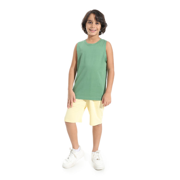 Cut_Sleeves_Loose_Fit_Basic_T-Shirt_-_Pale_Green