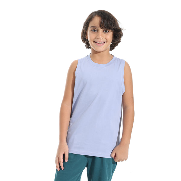 Cut_Sleeves_Loose_Fit_Basic_T-Shirt_-_Light_Purple