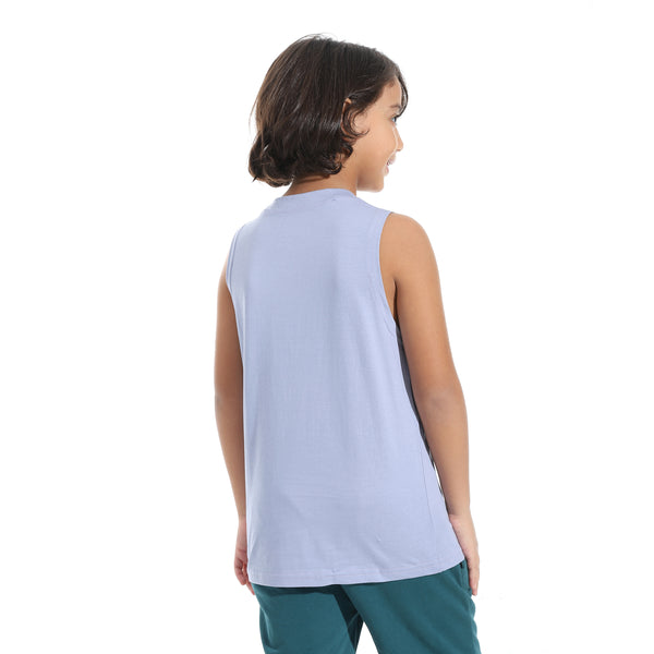 Cut_Sleeves_Loose_Fit_Basic_T-Shirt_-_Light_Purple