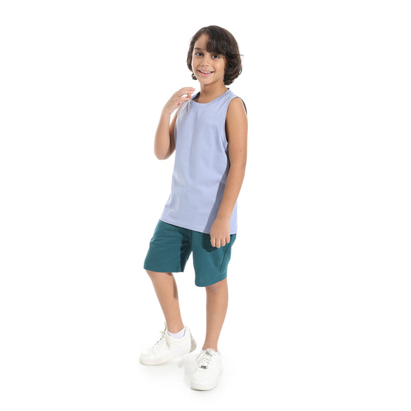 Cut_Sleeves_Loose_Fit_Basic_T-Shirt_-_Light_Purple