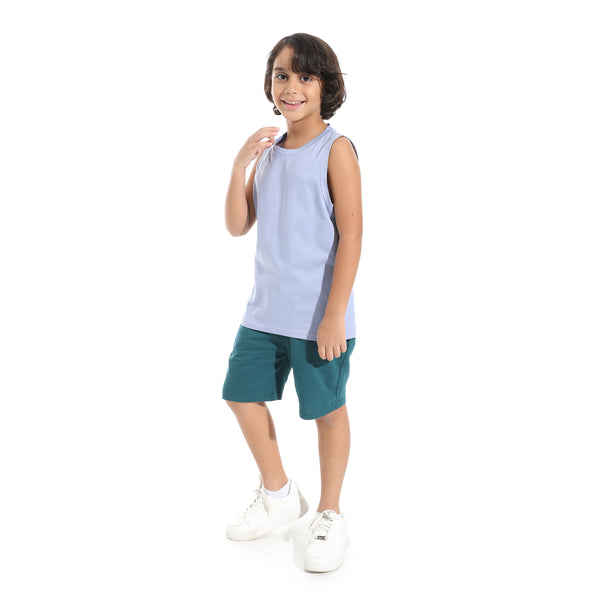 Cut_Sleeves_Loose_Fit_Basic_T-Shirt_-_Light_Purple
