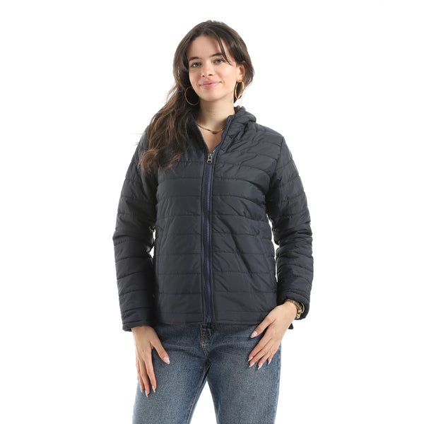 Stylish_zipper_Closure_Pump_Plain_Jacket_-_Navy