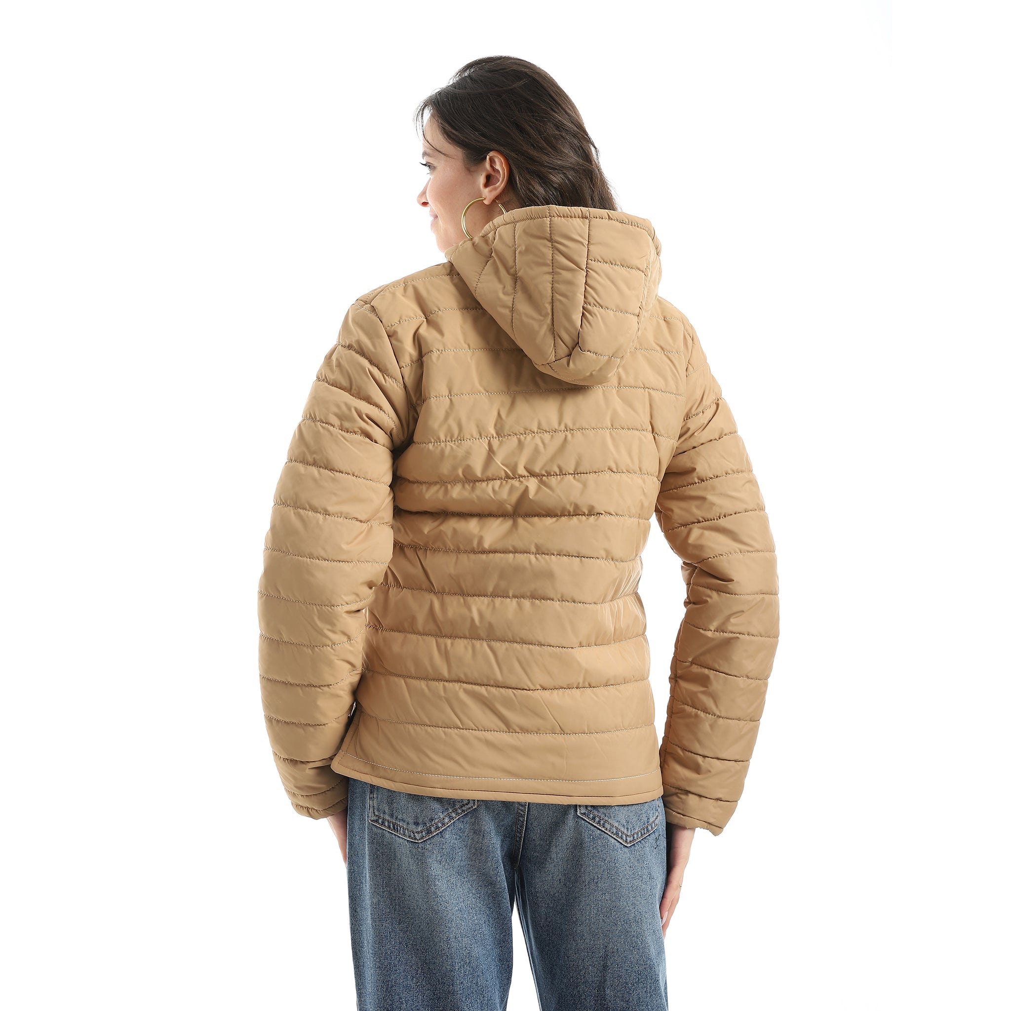 Stylish_zipper_Closure_Pump_Plain_Jacket_-_Camel