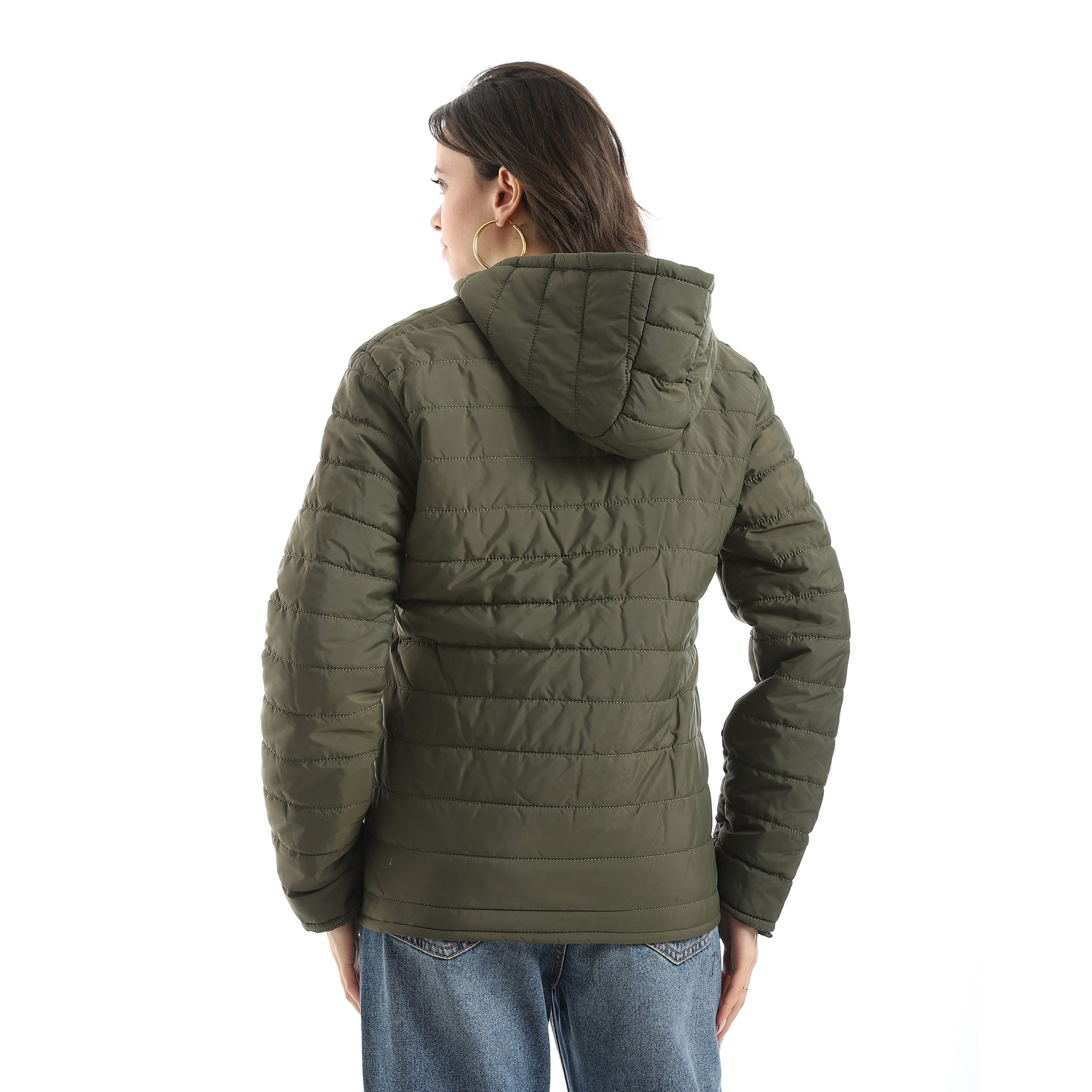 Stylish_zipper_Closure_Pump_Plain_Jacket_-_Olive