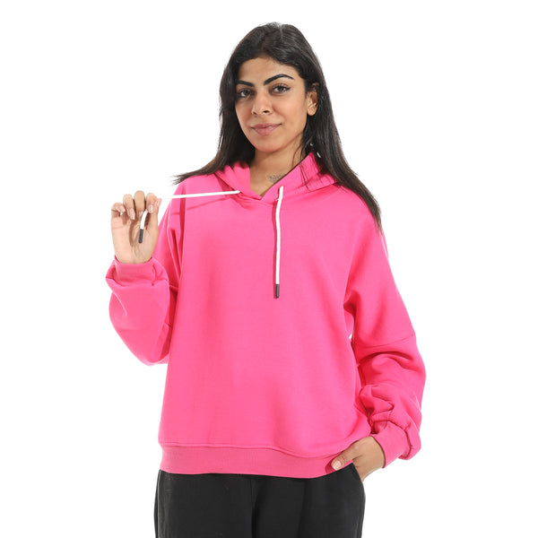 Comfy_Regular_Fit_Hoodie_with_Drawstring_-_Pink