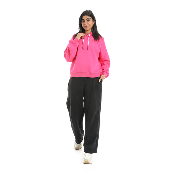 Comfy_Regular_Fit_Hoodie_with_Drawstring_-_Pink