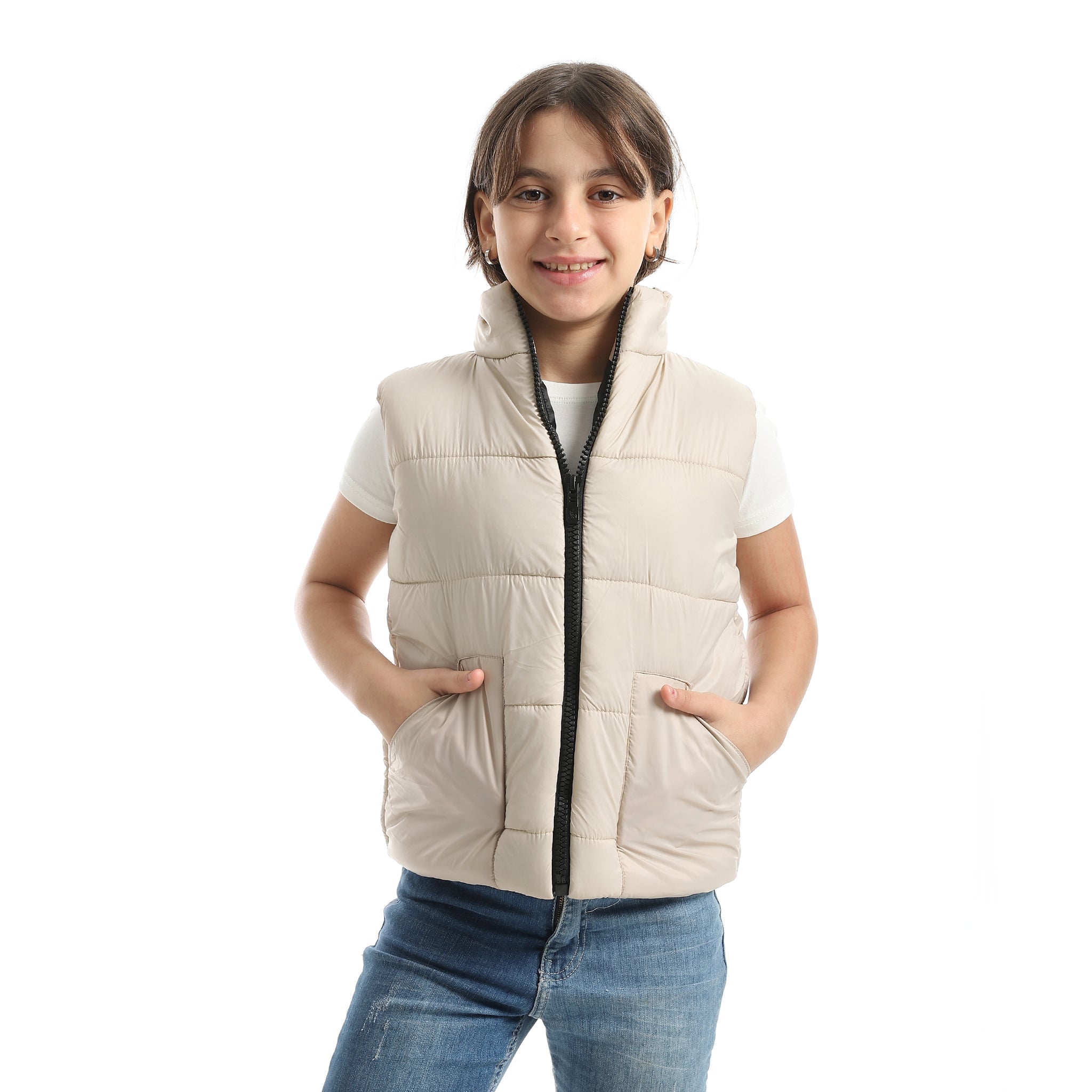 High_Collar_With_Zipper_Closure_Cut_Sleeves_Vest_-_Beige