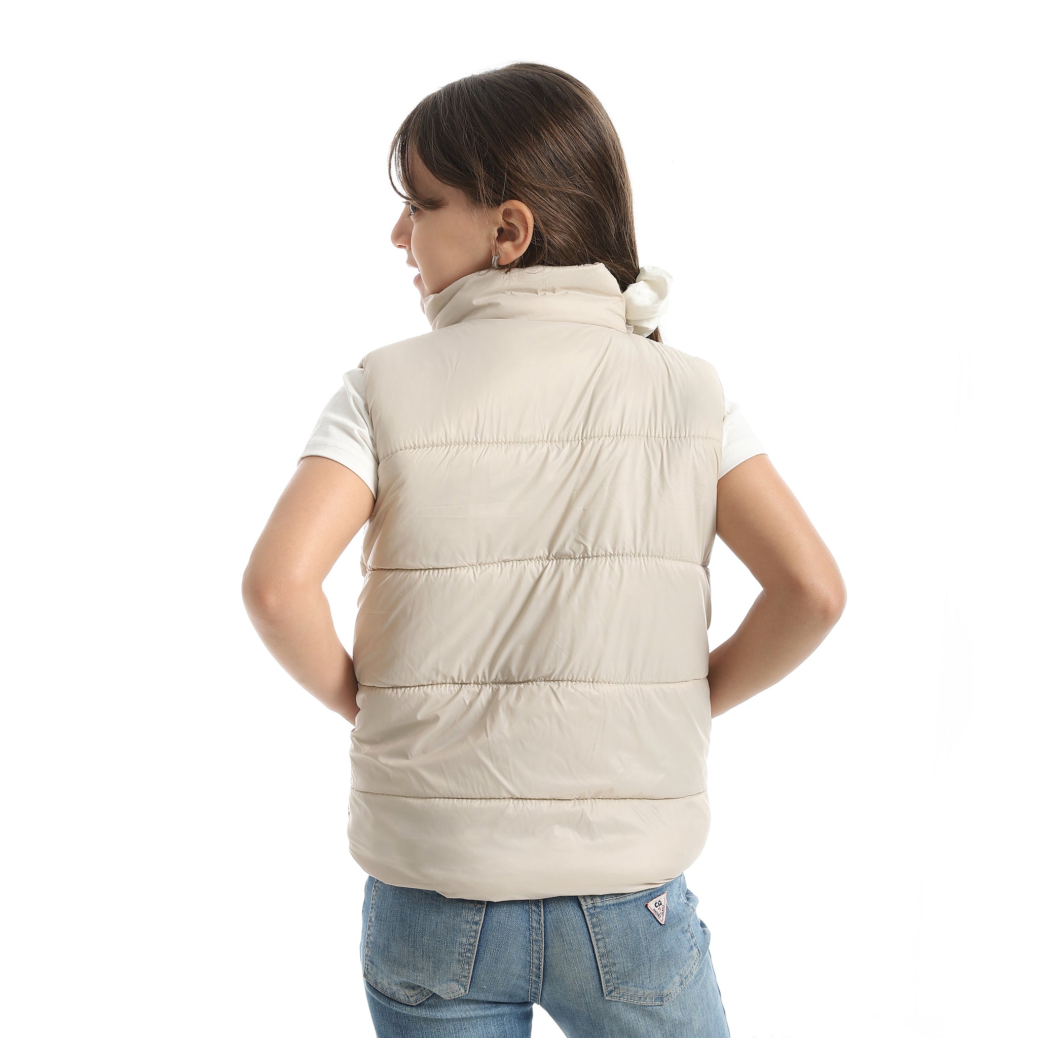 High_Collar_With_Zipper_Closure_Cut_Sleeves_Vest_-_Beige
