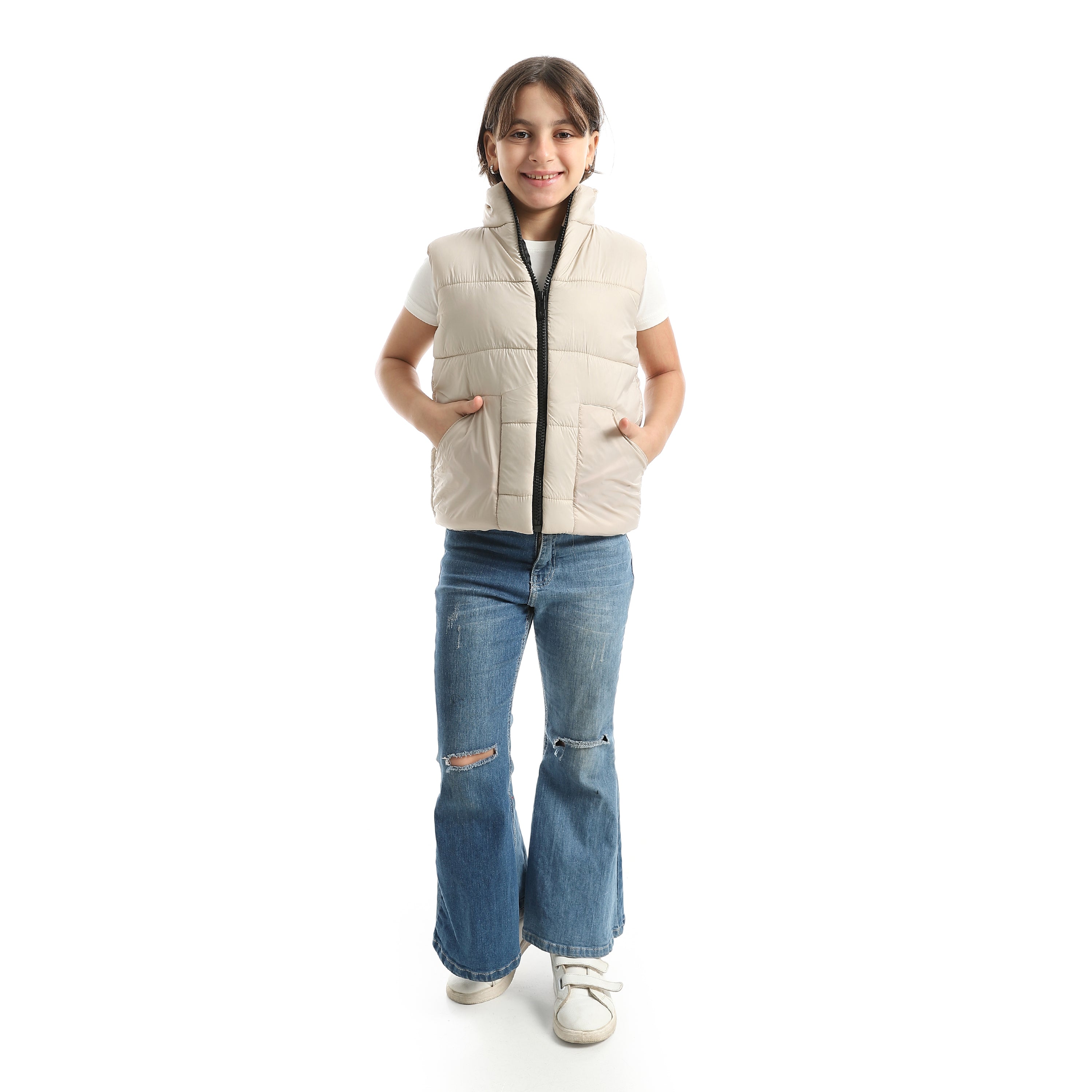 High_Collar_With_Zipper_Closure_Cut_Sleeves_Vest_-_Beige