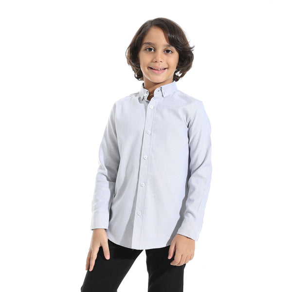 Long_Sleeves_Turned_Down_Collar_Shirt_-_Light_Grey