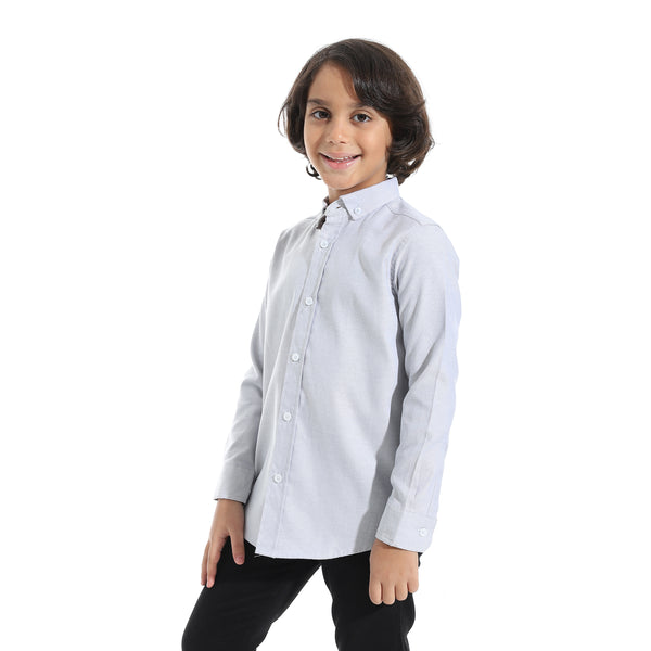 Long_Sleeves_Turned_Down_Collar_Shirt_-_Light_Grey