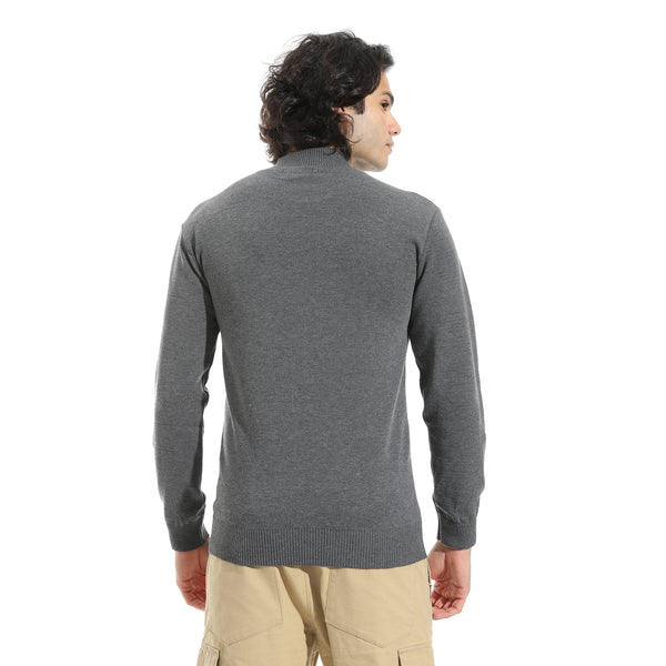 Long_Sleeves_Half_High_Collar_Pullover_-_Dark_Grey