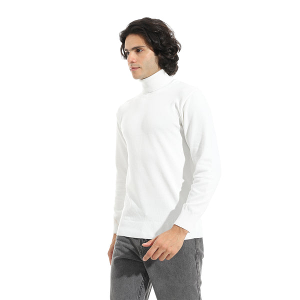 Long_Sleeves_High_Collar_Pullover_-_Off-White