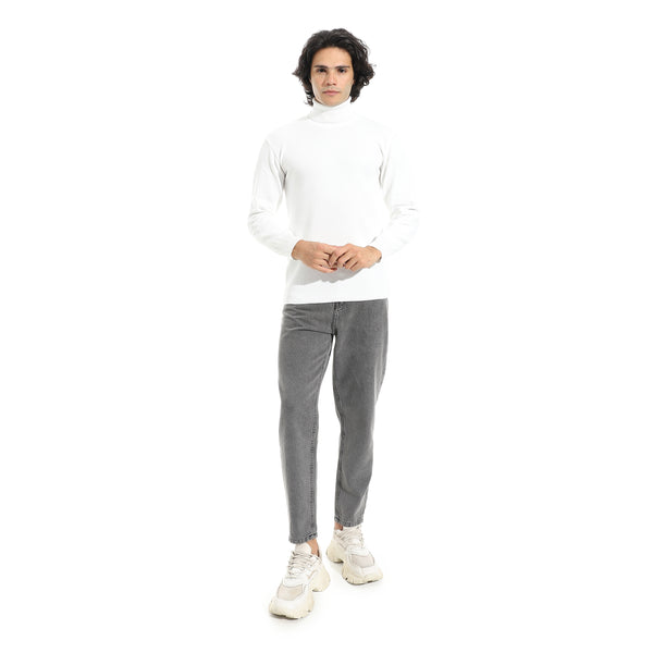 Long_Sleeves_High_Collar_Pullover_-_Off-White