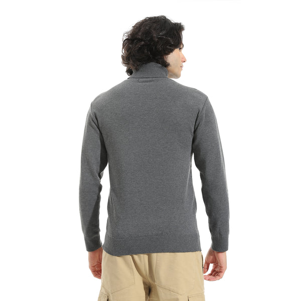Long_Sleeves_High_Collar_Pullover_-_Dark_Grey