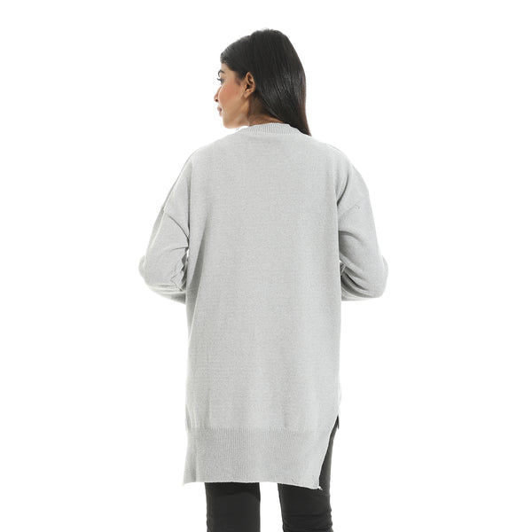 Embrodried_"Hello"_Long_Sleeves_Light_Grey_Pullover_Grey