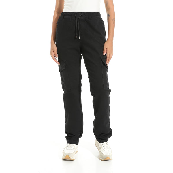 Black_Side_Pockets_with_Elastic_Waist_Jeans_Pants_Black