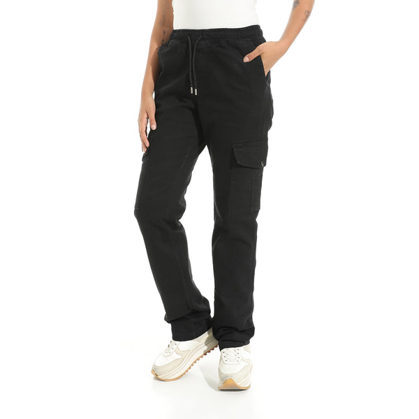 Black_Side_Pockets_with_Elastic_Waist_Jeans_Pants_Black