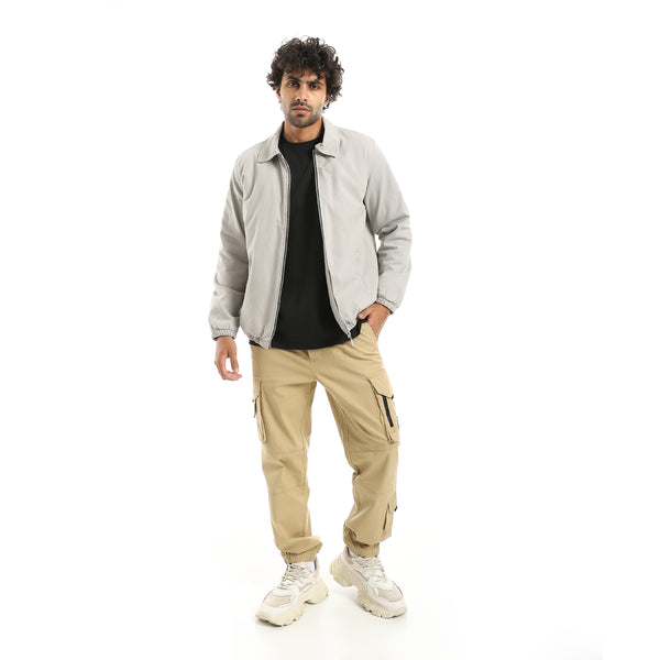 Gabardine_Zipper_Clossure_With_Turned_Down_Collar_Jacket___Grey