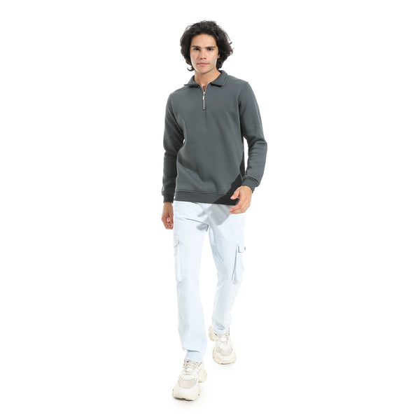 Turned_Down_Collar_Zipper_Closure_Sweatshirt_-_Dark_Grey