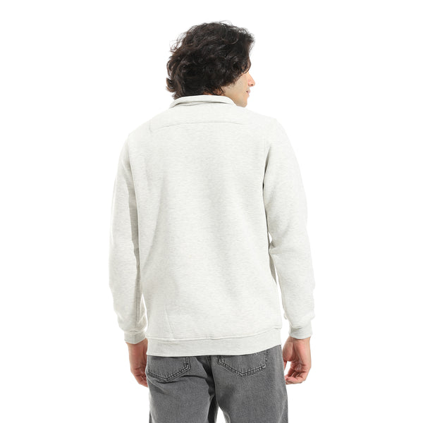 Turned_Down_Collar_Zipper_Closure_Sweatshirt_-_Light_Grey