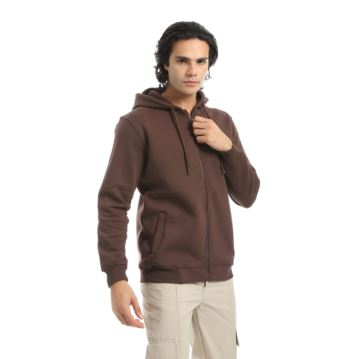 Inner_Fleeced_For_Everyday_Use_Hooded_Zipper_Closure_Jacket_-_Brown