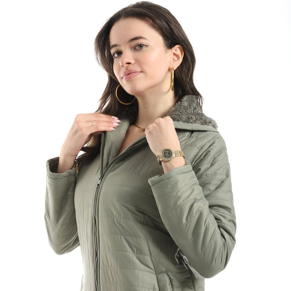 Sided_Pocket_Plain_Hooded_Coat_-_Olive