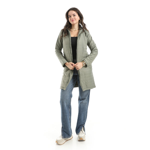Sided_Pocket_Plain_Hooded_Coat_-_Olive
