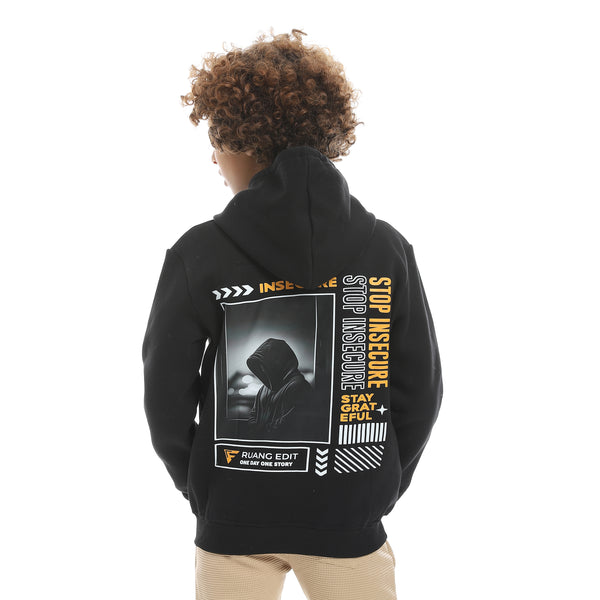 Printed_Long_Sleeves_Hooded_With_Drawstrings_Hoodie_-_Black