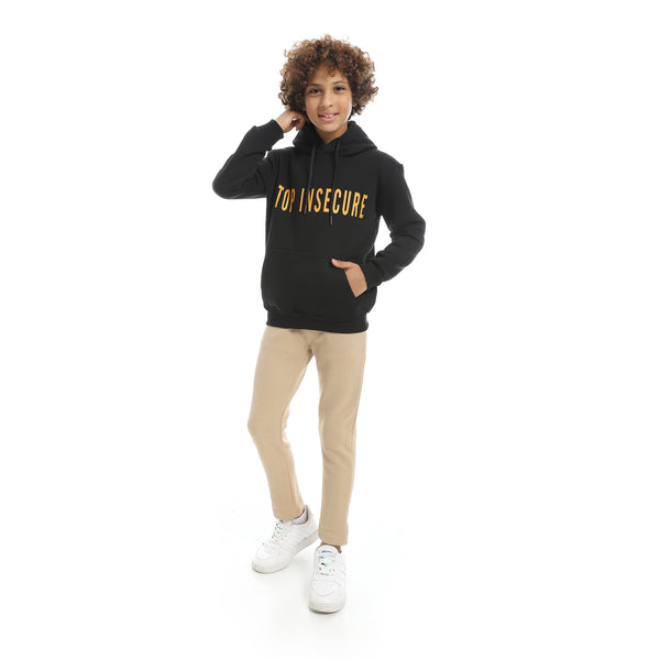 Printed_Long_Sleeves_Hooded_With_Drawstrings_Hoodie_-_Black