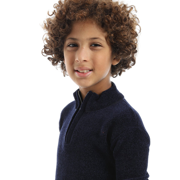 Velvet_Zipper_Closure_High_Collar_Navy_Pullover_Navy