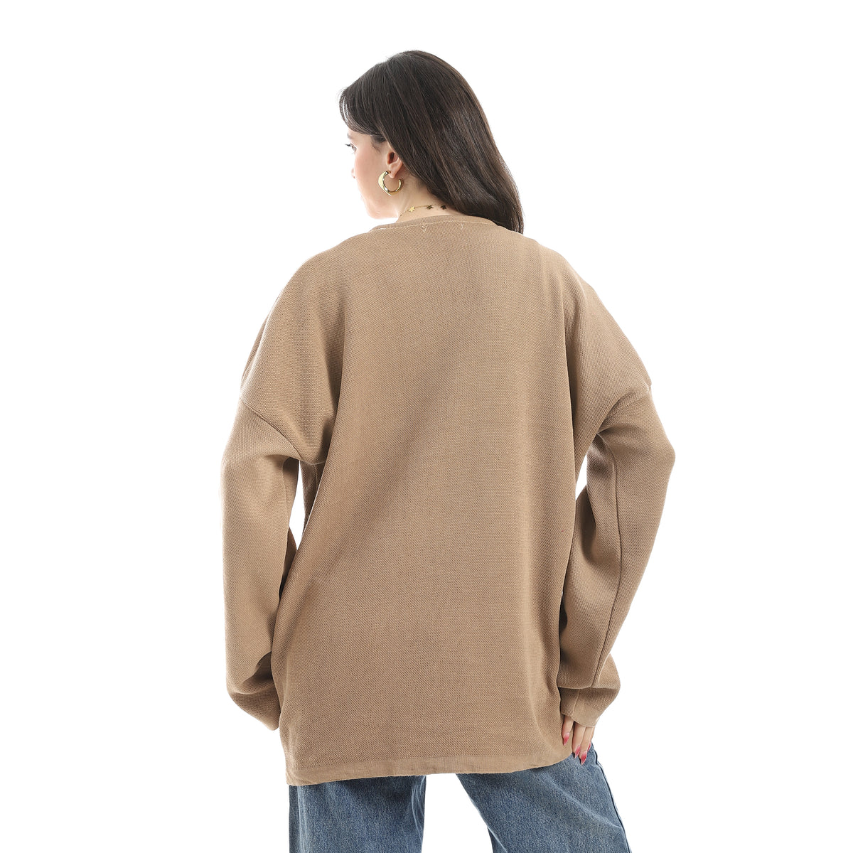 Printed_Round_Collar_Long_Sleeves_Beige_Sweatshirt_Beige