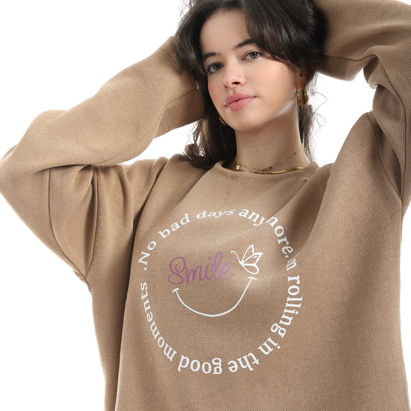 Printed_Round_Collar_Long_Sleeves_Beige_Sweatshirt_Beige