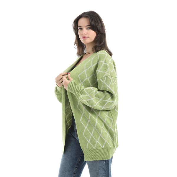 Long_Sleeves_Patterened_Caradign_-_Green_&_White