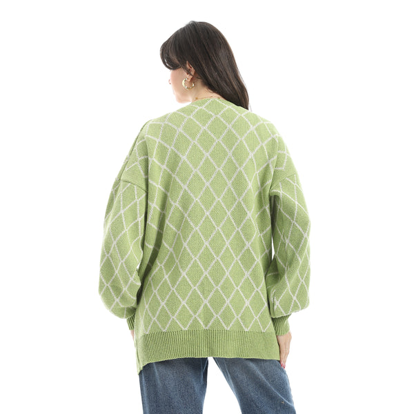 Long_Sleeves_Patterened_Caradign_-_Green_&_White